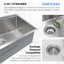 Évier de cuisine encastrable 32 po - Acier inoxydable robuste de calibre 11 (3 mm), bol simple avec rebord intégré et conception de drain supérieure