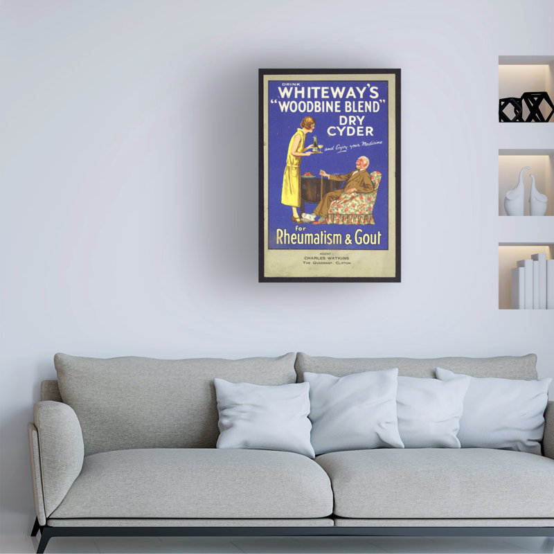 Art anglais sur toile Whitebine, H 19 po x l 12 po