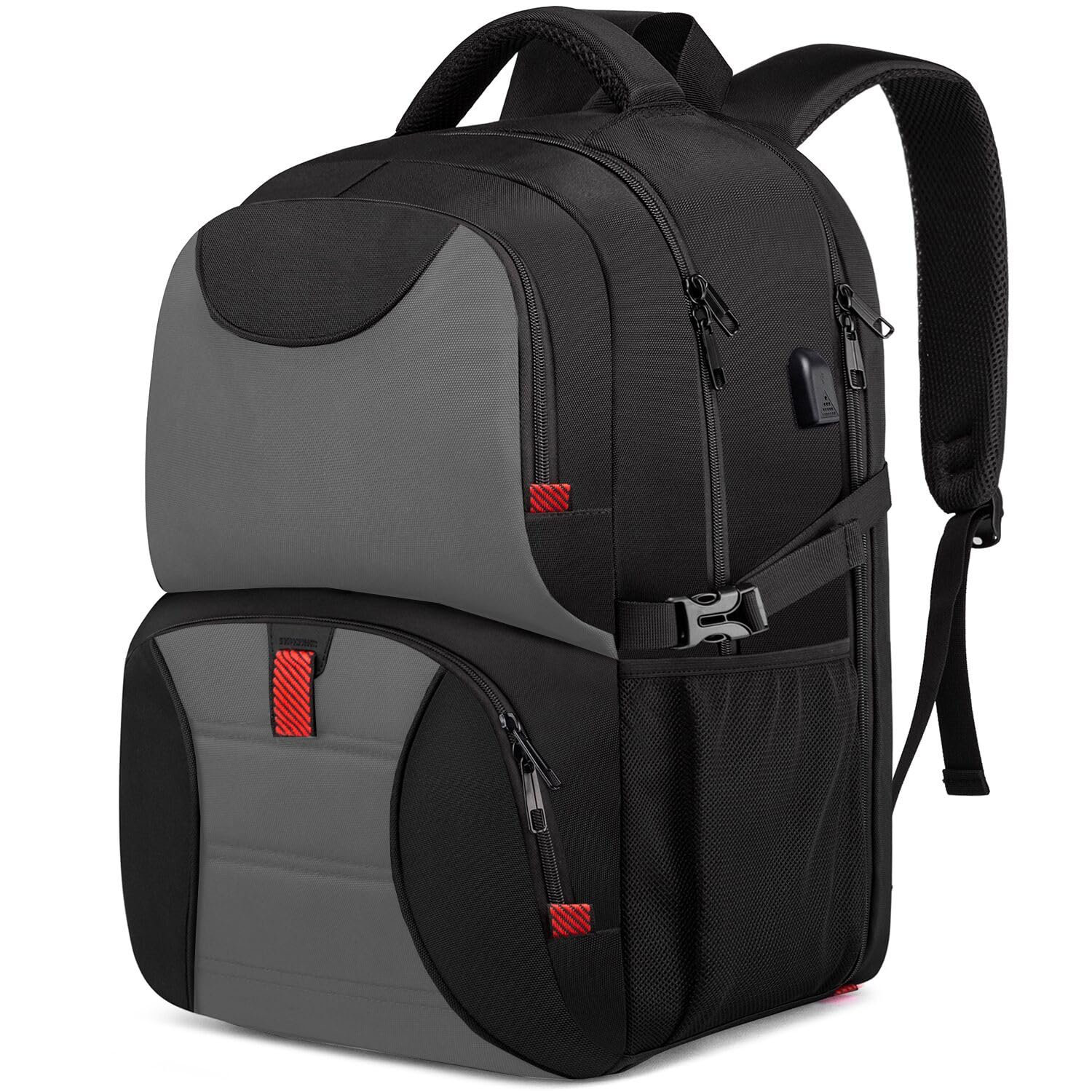 backpack travel lunch laptop Extra-Large with USB Port in iPad sleeve JCDOBEST Insulated Laptop Lunch Backpack