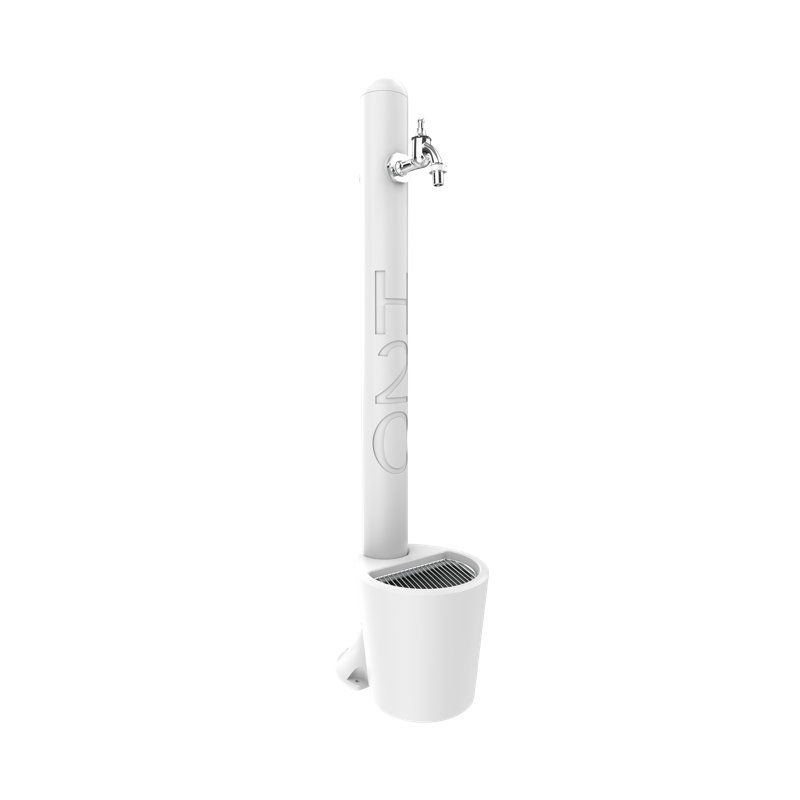 Acrylic Column Fountain, 100cm H x 28cm W x 37cm D, White