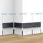 Aluminium 0,5 po x 3,125 po x 84 po base noire en jupe moulée (ensemble de 4)-122435320