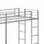  Lit mezzanine simple en métal Alexy avec 2 tablettes et 1 bureau-1214016801