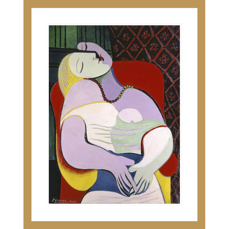 «The Dream» par Pablo Picasso, impression giclée sur cadre, H 29,5 po x l 23,38 po