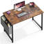 Bureau d'ordinateur de 44 po avec structure en métal, surface imperméable et sac de rangement - idéal pour le bureau-1676133829-1676133839