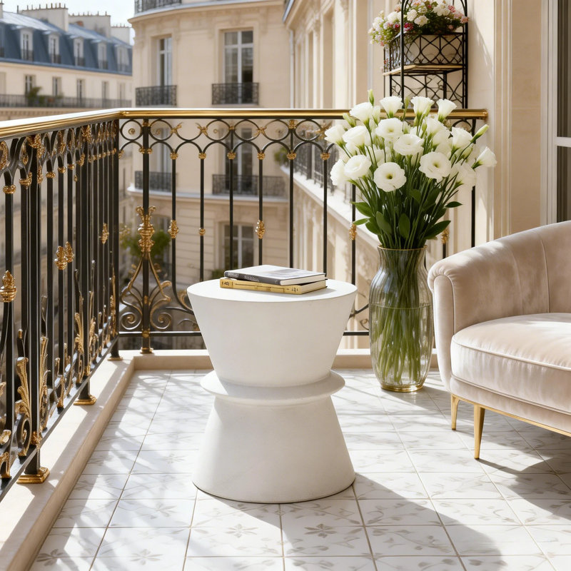 Table d'appoint en béton 15,5 po