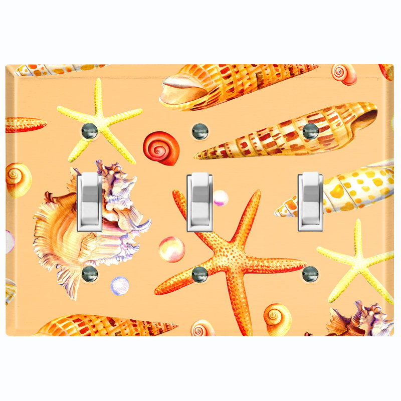 Nautical & Beach 3 - Gang Toggle Light Switch Standard Wall Plate