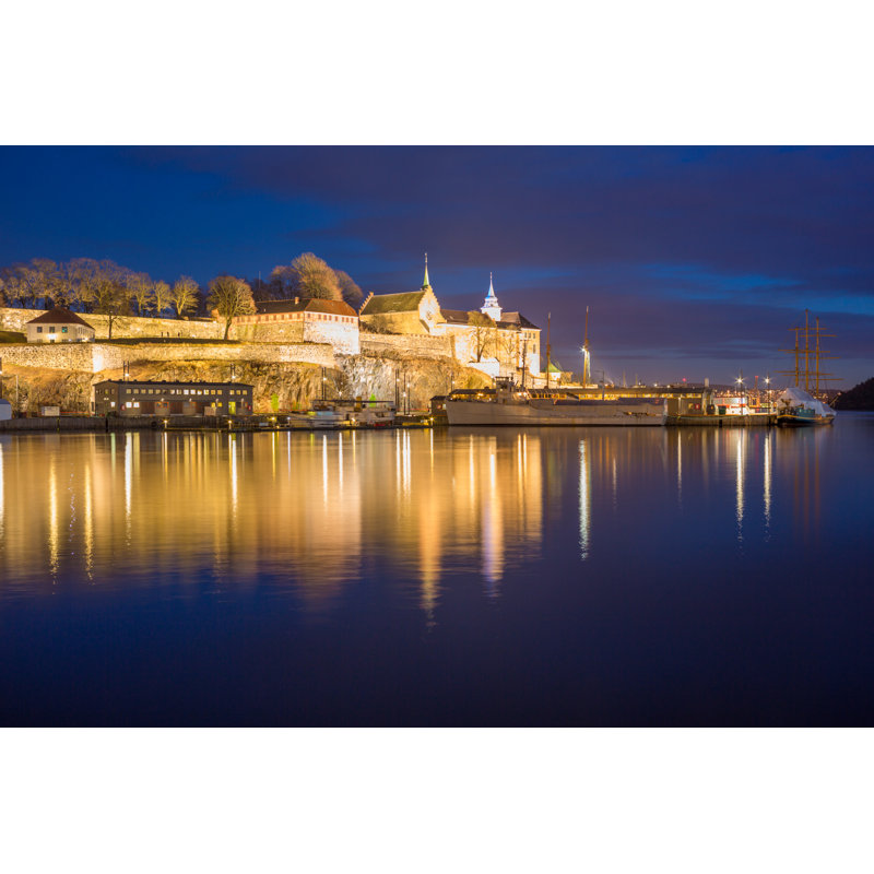 Evening Shot Of An Old Sailing Ship - Wrapped Canvas Print, 61cm H x 91cm W x 3.8cm D