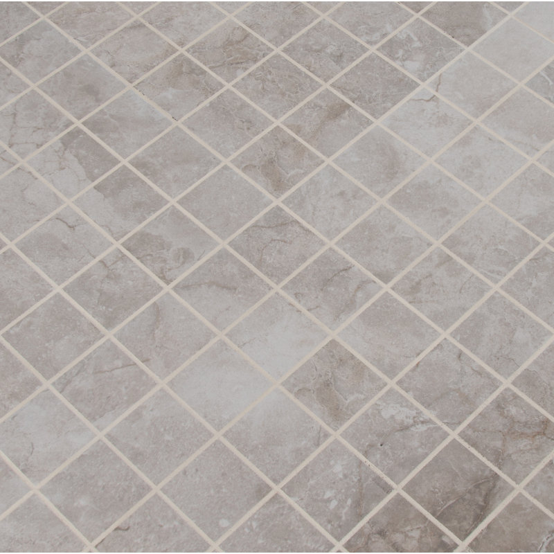 Aphelia Grisa 12 in. x 12 in. Matte Ceramic Mosaic Floor and Wall Tile, Grisa