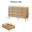 Double Dresser, Rattan Dresser With Drawers