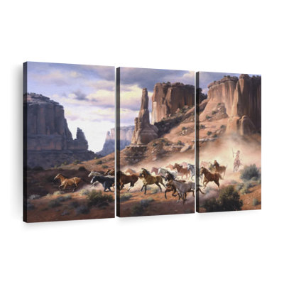 "Grès et chevaux volés" sur toile