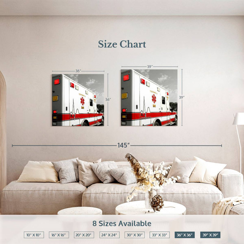 Alcaraz EMS Ambulance, 39" H x 39" W