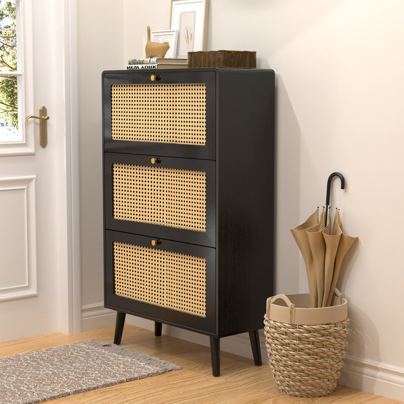 Armoire à chaussures en rotin Aubrina