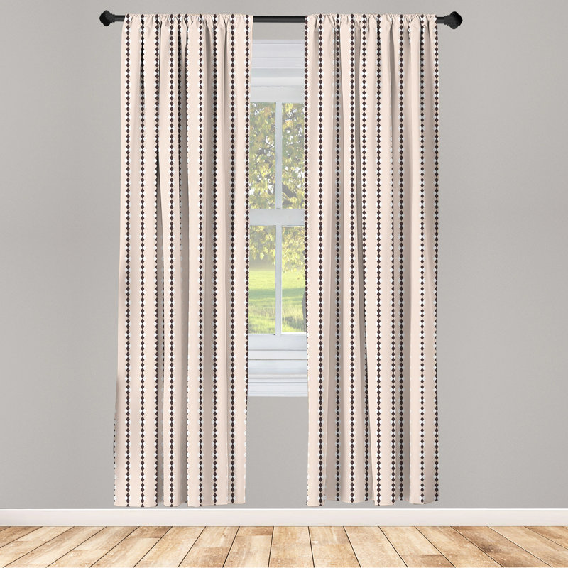 Geometric Semi-Sheer Rod Pocket Sliding Panel, 28" x 95"