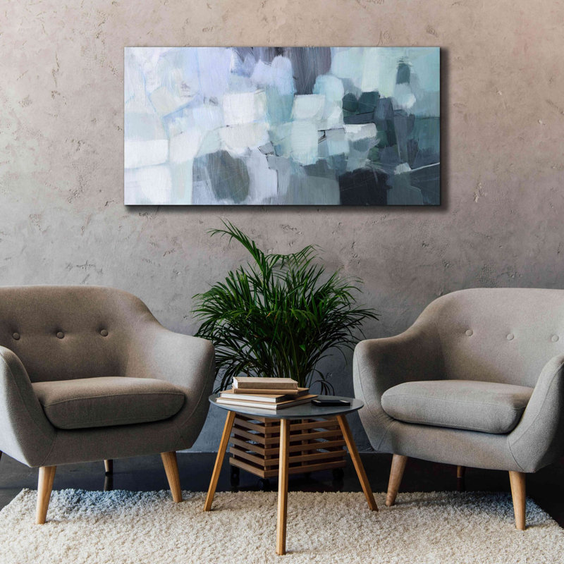 «Blue Deluge II» par Victoria Borges, impression sur toile, H 30 po x l 60 po x P 1,5 po