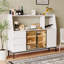 Buffet à 3 tiroirs avec porte vitrée et porte-verres Mist-1037040437