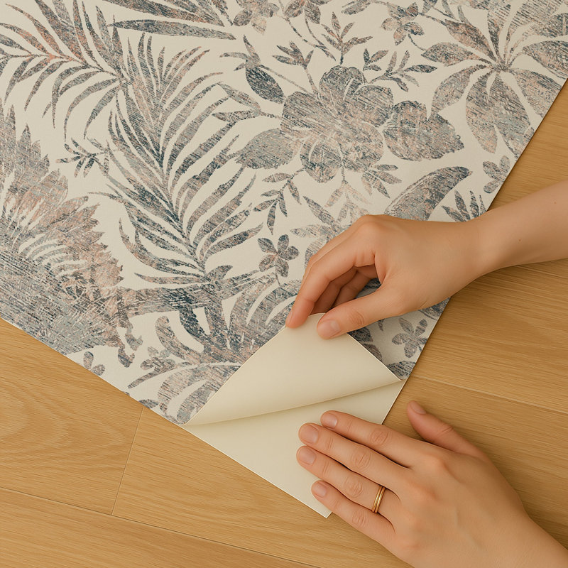 Papier peint adhésif Birdsong Tropic, Beige - neutre