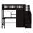 Ilish Twin 1 Drawer Loft Bed with Bookcase, Built-in-Desk and Shelves-6998443