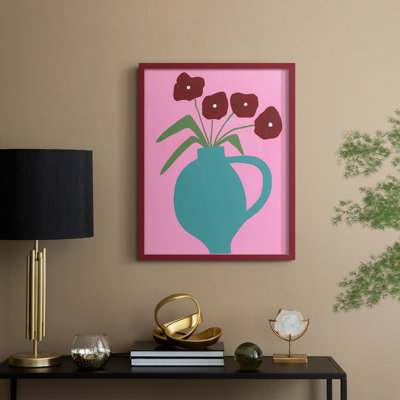 «Modern Blooms IV», reproduction encadrée - bois massif