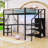 Metal Loft Bed With Open Wardrobe, LED Light, Desk, Charing Station And Storage Stair-116532766-118659724