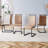 Modern Dining Chairs,PU Faux Leather High Back Upholstered Side Chair With C-Shaped Tube Chrome Metal Legs For Guest Office Chair (Set Of 4) (Grey+PU Leather)1162 W115149181-129682602-129682607-129682605