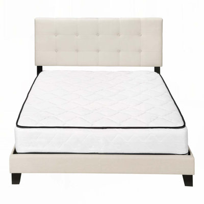 Lit plateforme en tissu d'ameublement