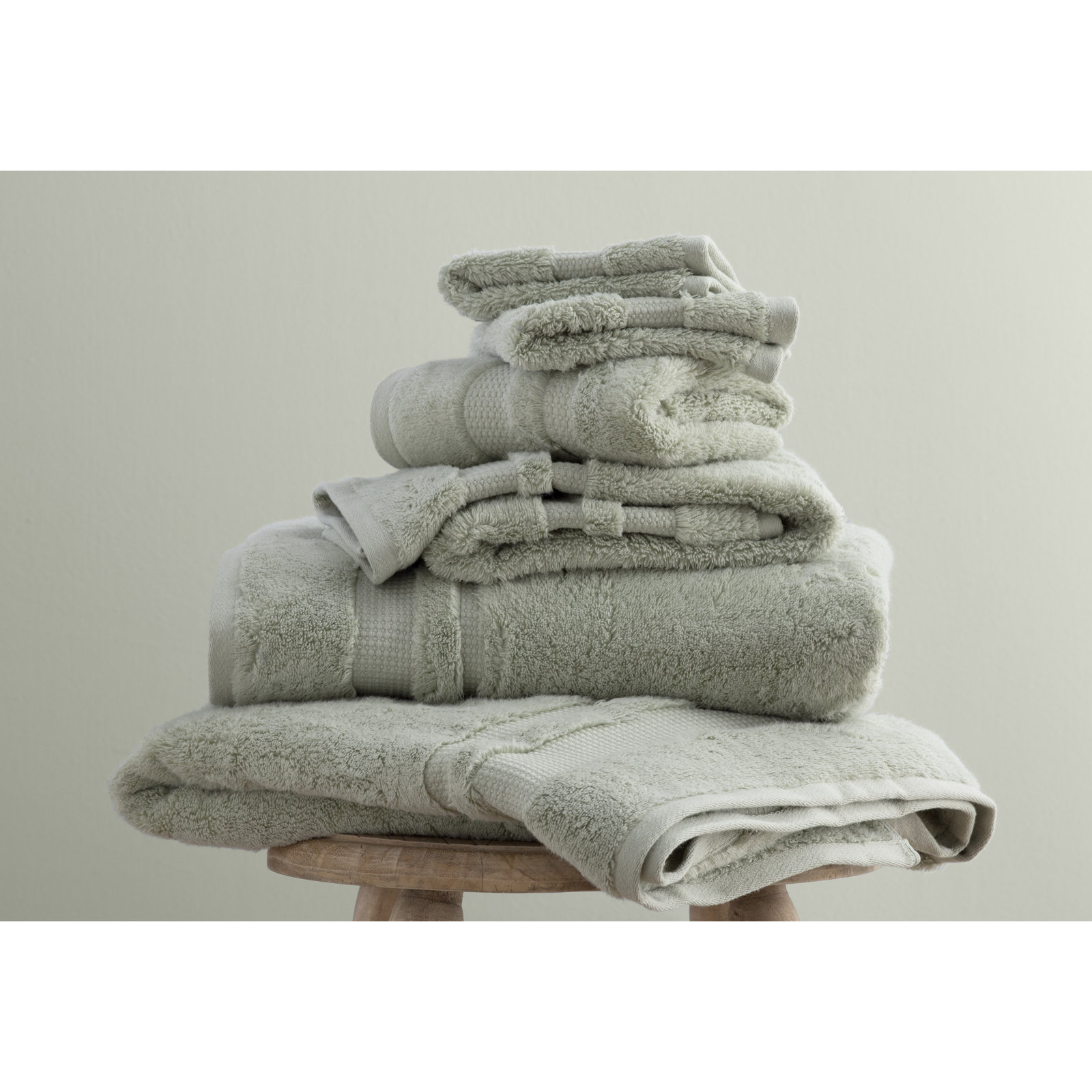 Casswell 6-Piece Cotton Towel Set, Celadon