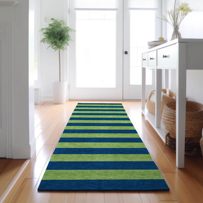 Tapis bleu marine Cerrito AMF530 lavable à la machine de qualité supérieure