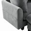 Canapé modulaire de 83 po avec canapé de 83 po avec amplement d'espace de rangement, repose-pieds mobile et six coussins décoratifs pour le salon-1331509610