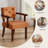 19" Tall Plush Corduroy Upholstered Solid Wood Lounge Chair (Set of 2)-596903561