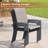60" Patio Dining Set with Extra Large Round Dining Table and 8 Padded PVC-coated polyester Dining Chairs-1613346223