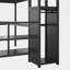 Lit mezzanine double en métal avec bureau et petite armoire