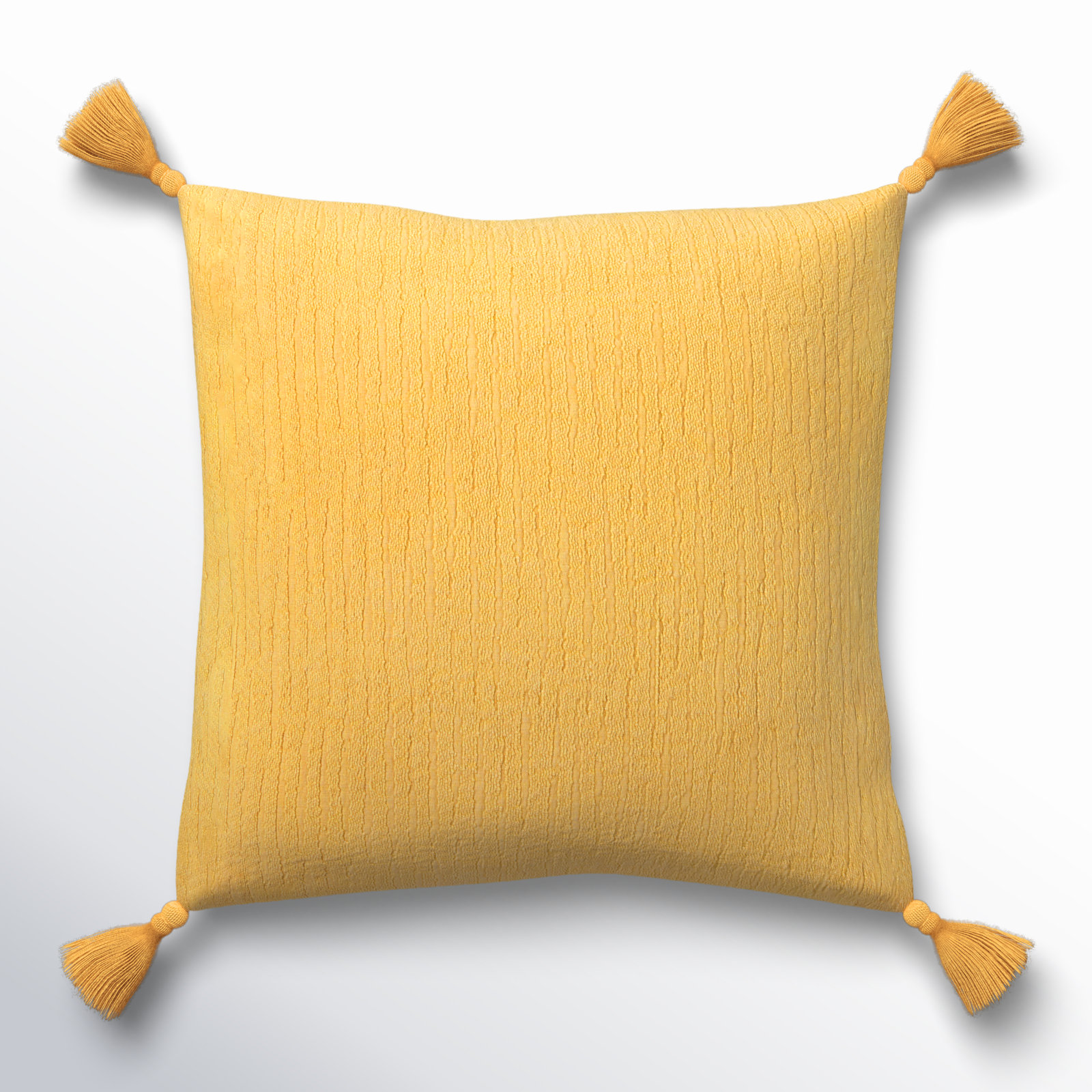 Colombina Embroidered Cotton Throw Pillow, Gold