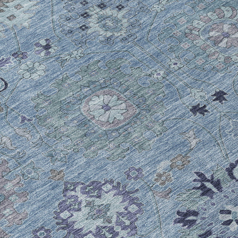 Machine Washable Indoor/Outdoor Chantille ACN2289 Damask Rug, Rectangle 3' x 5'