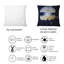 Coussin décoratif à méduse blanche sur fond noir - imprimé nautique et côtier-936914737