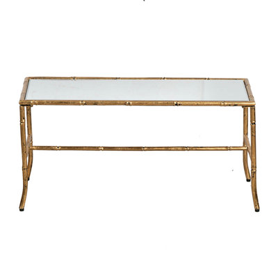 36X16x16.5" Antique Gold Coffee Table