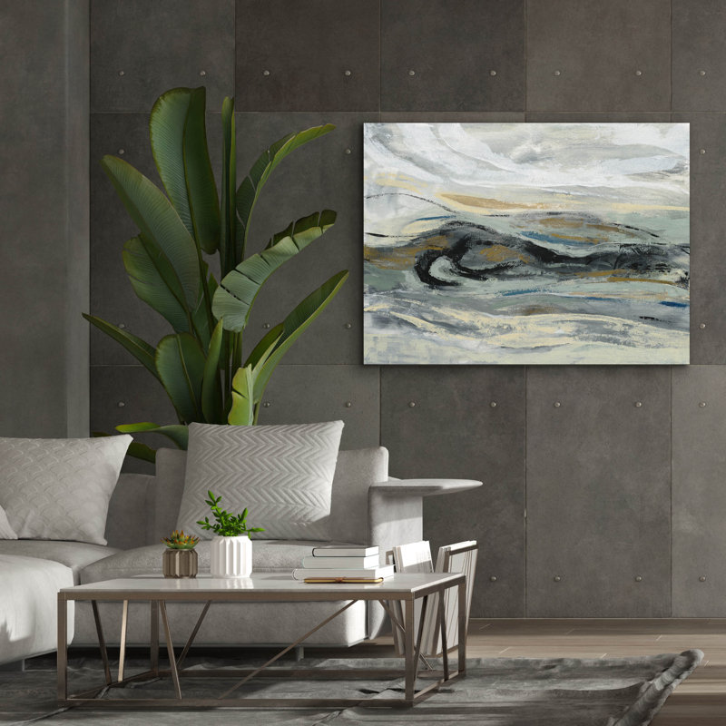 "Estuaire" Epic Graffiti par Silvia Vassileva, art mural sur toile, 54 po x 40 po, H 40 po x l 54 po