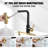 Pull-Down Sprayer Kitchen Faucet, Waterfall Kitchen Faucet, 3 Modes (Waterfall/Stream/Spray), With Soap Dispenser, Deck-Mounted Kitchen Faucet.-113862784