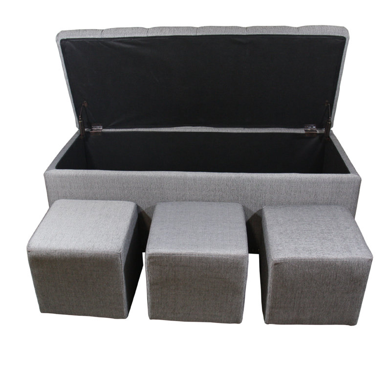 Nowell Polyester Blend Upholstered Storage Bench
