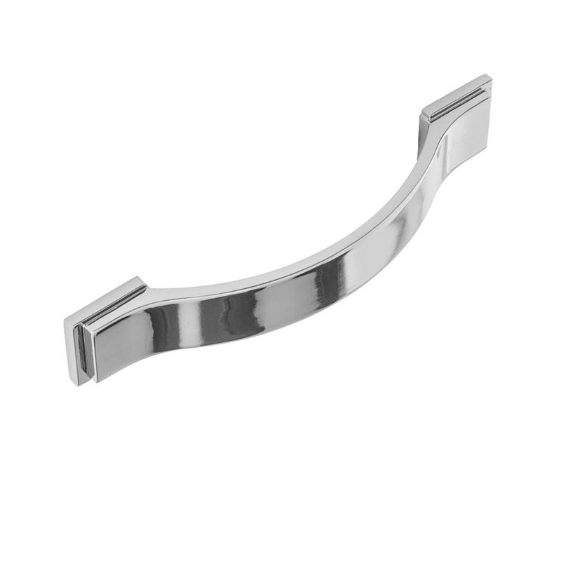 Architectural Smooth 3-1/2" Center to Center Polished Nickel Arch Drawer Pull, 3 1/2", Polished Nickel