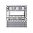 58" W Solid Wood Bunk Bed with Trundle and Convertible Design -134682257