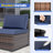 7-Piece Rattan Outdoor Sectional Seating Group with Cushions-2057040989-2057040988