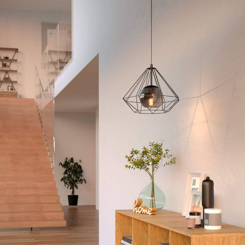 Burton 1 - Light Black Lantern Pendant
