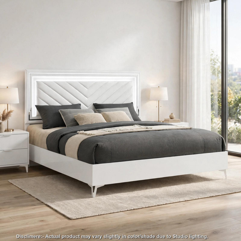 Ivana Upholstered Vegan Leather Bed, King
