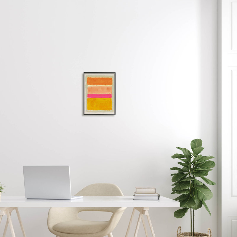Abstrait, formes carrées et giclées par Victoria Barnes, H 14 po x l 11 po x P 1,5 po, Giclée encadrée noir minuit