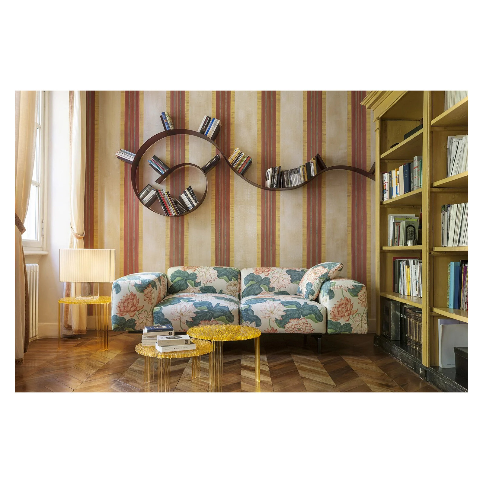 Bookworm Floating Bookcase, Medium, Matte Glossy White