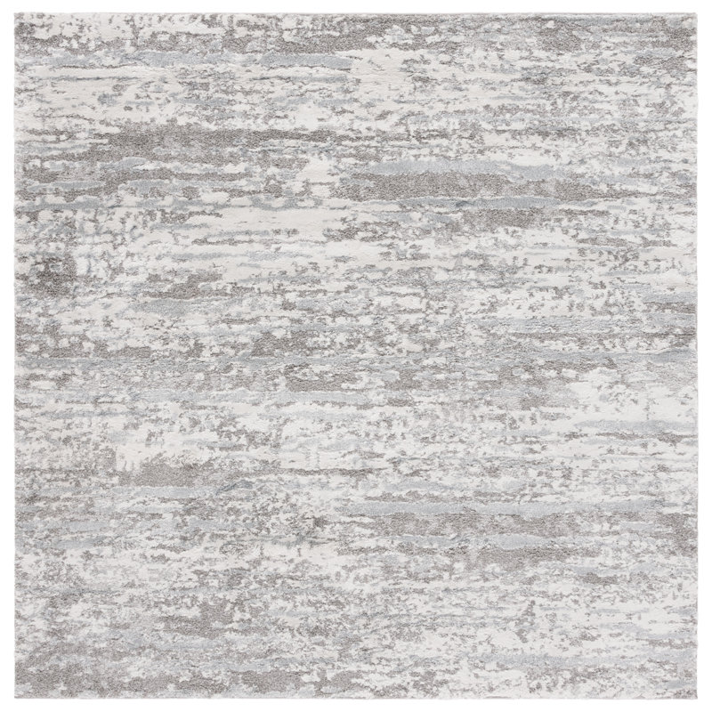 Bobbielee Performance Abstract Rug, Square 6'7"