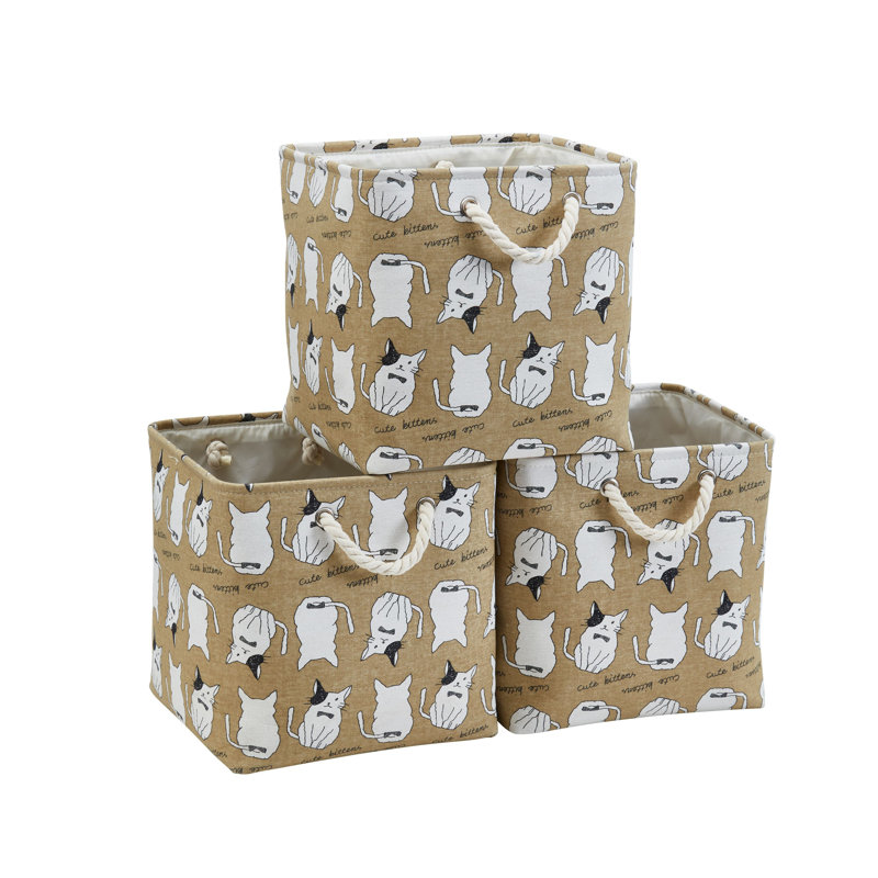 Fabric Bin Set, Yellow