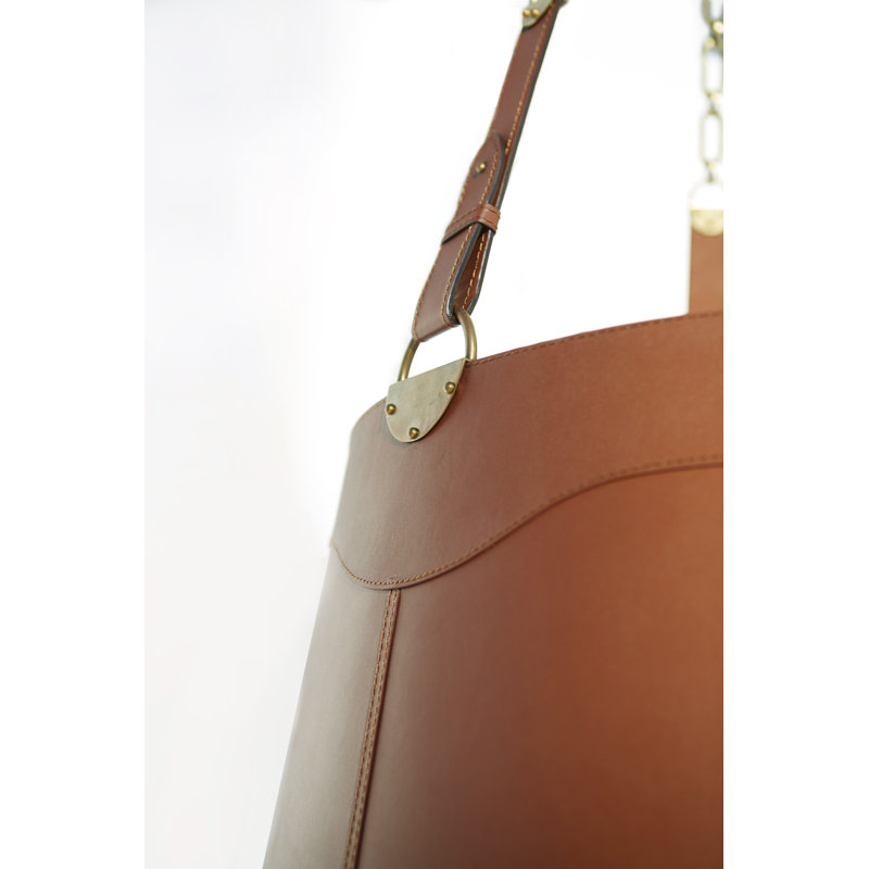 Karlie 3 - Light Chandelier, Natural Brass/Saddle Leather