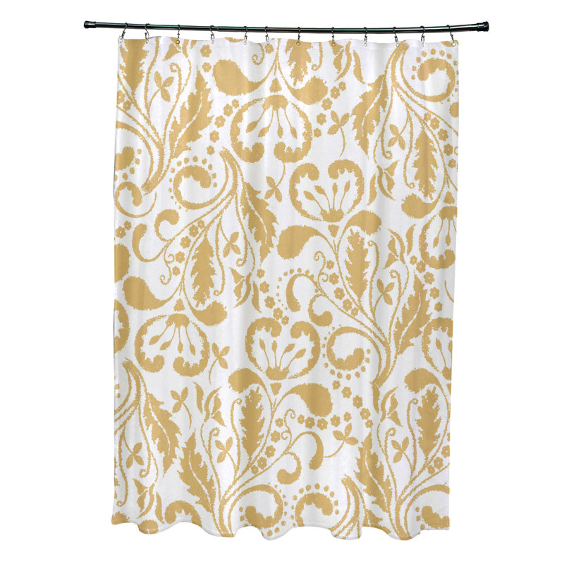Rideau de douche simple Rushford, Jaune