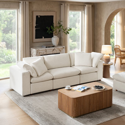 Couches modulaires surdimensionnées en duvet synthétique Alberto